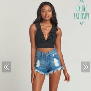 Show me your mumu Florence Ruffle Crop